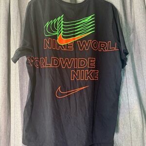 Gently Used Nike Black T-Shirt with Neon Graphics